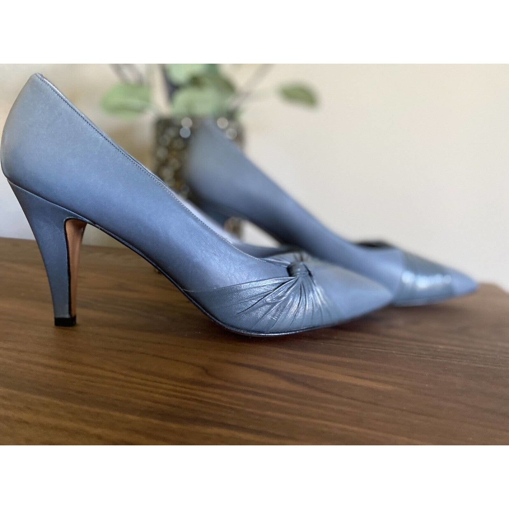 NEW~ Bally High Heel Pumps Gray Leather Womens Size~ US‎ 8.5 N